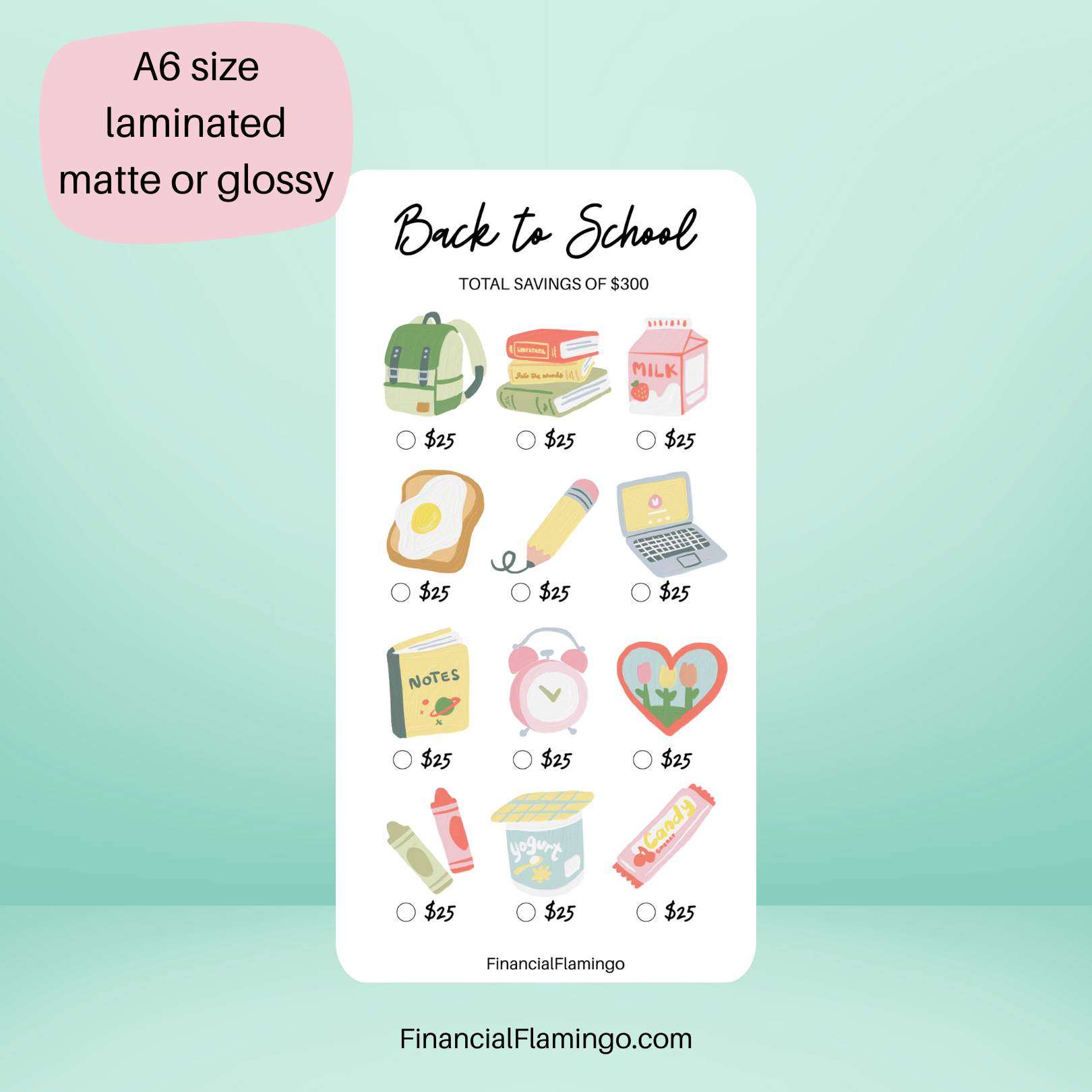 Back to School Savings Challenge