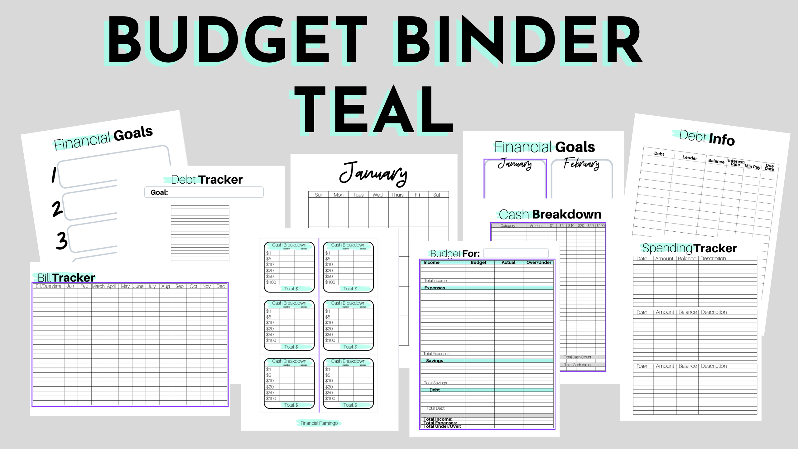 Complete Budget Binder TEAL