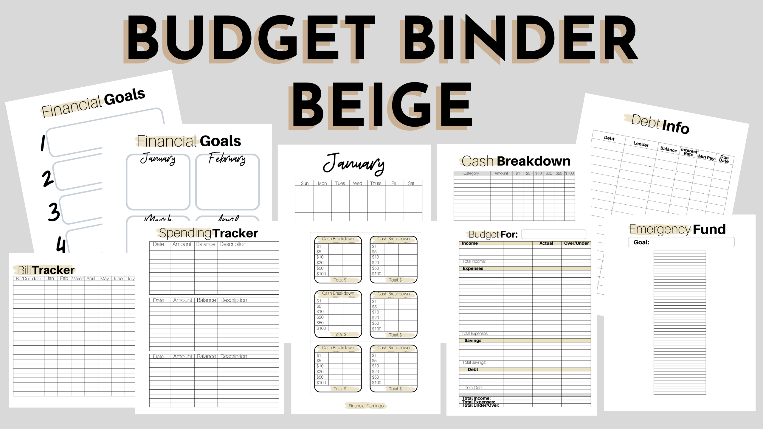 Complete Budget Binder BEIGE