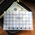 Black Gingham A7 Cash Envelopes