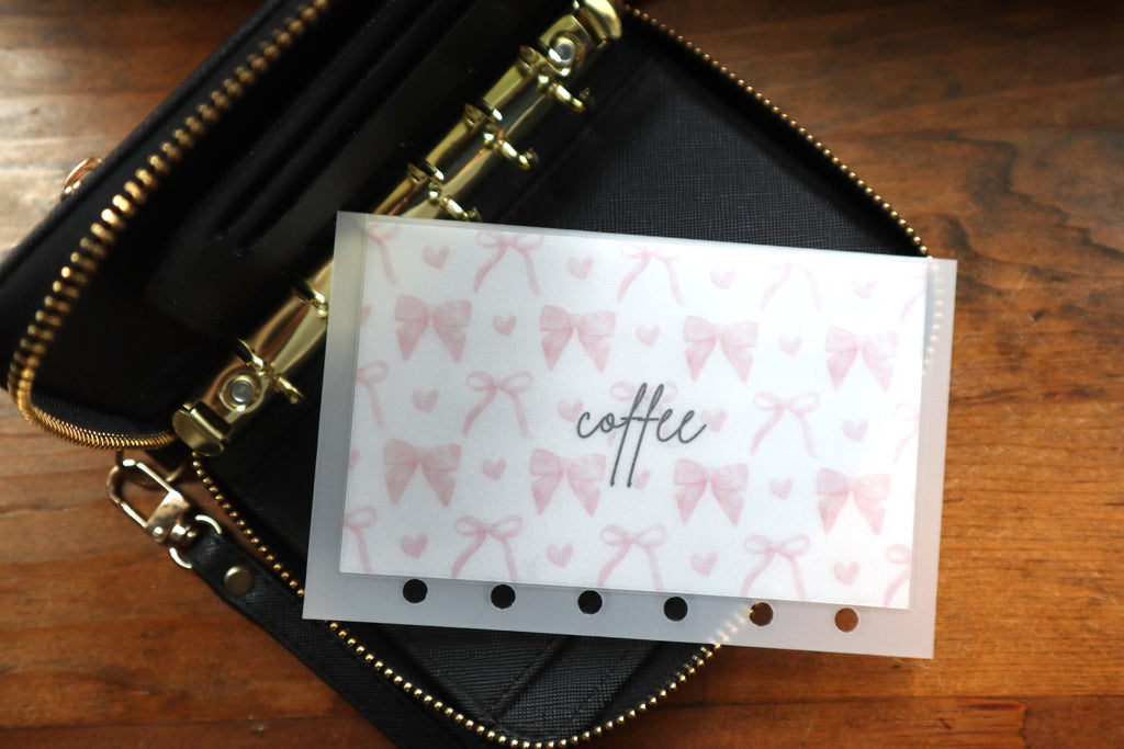 Pink Bow A7 Cash Envelopes