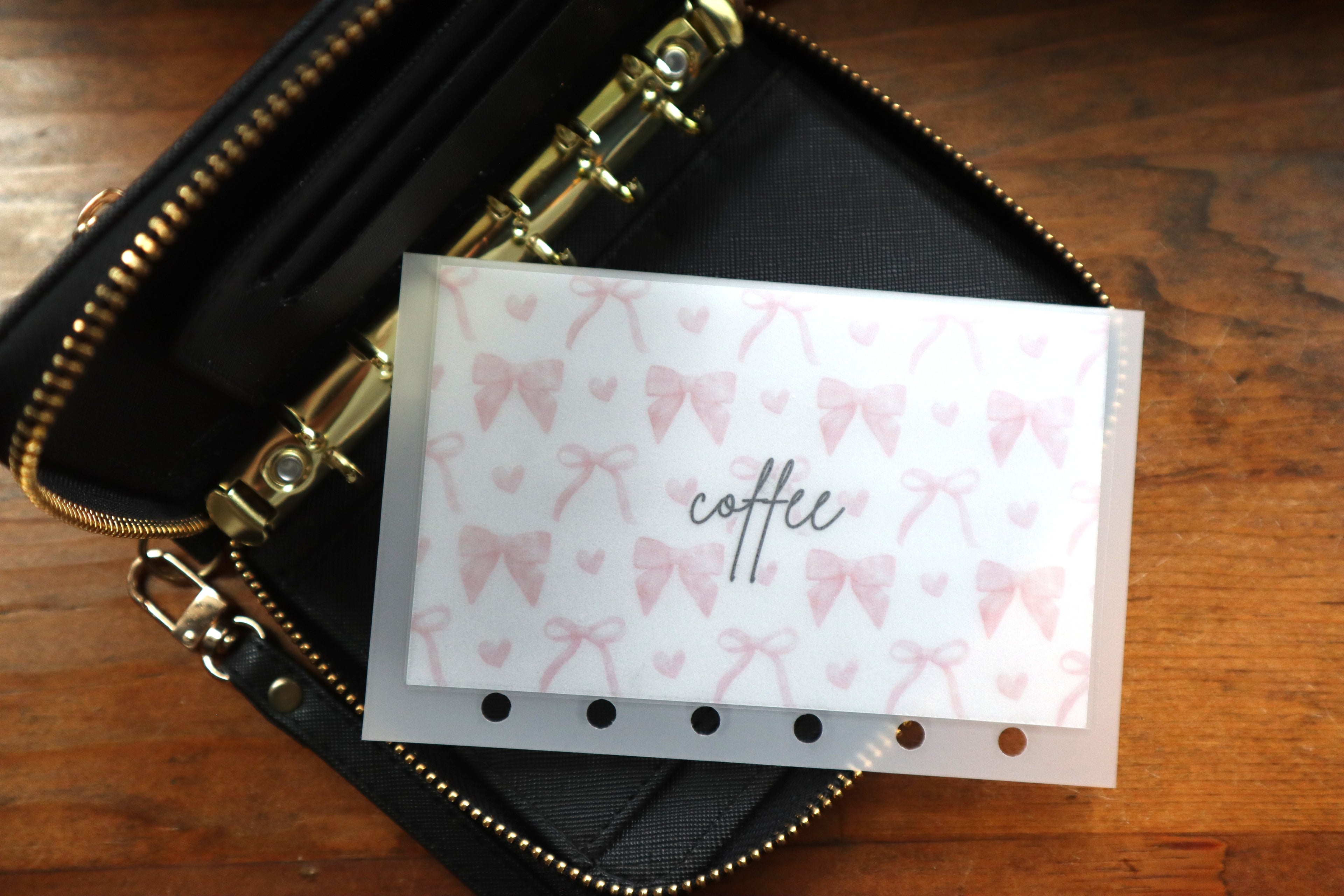 Pink Bow A7 Cash Envelopes