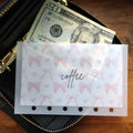 Pink Bow A7 Cash Envelopes