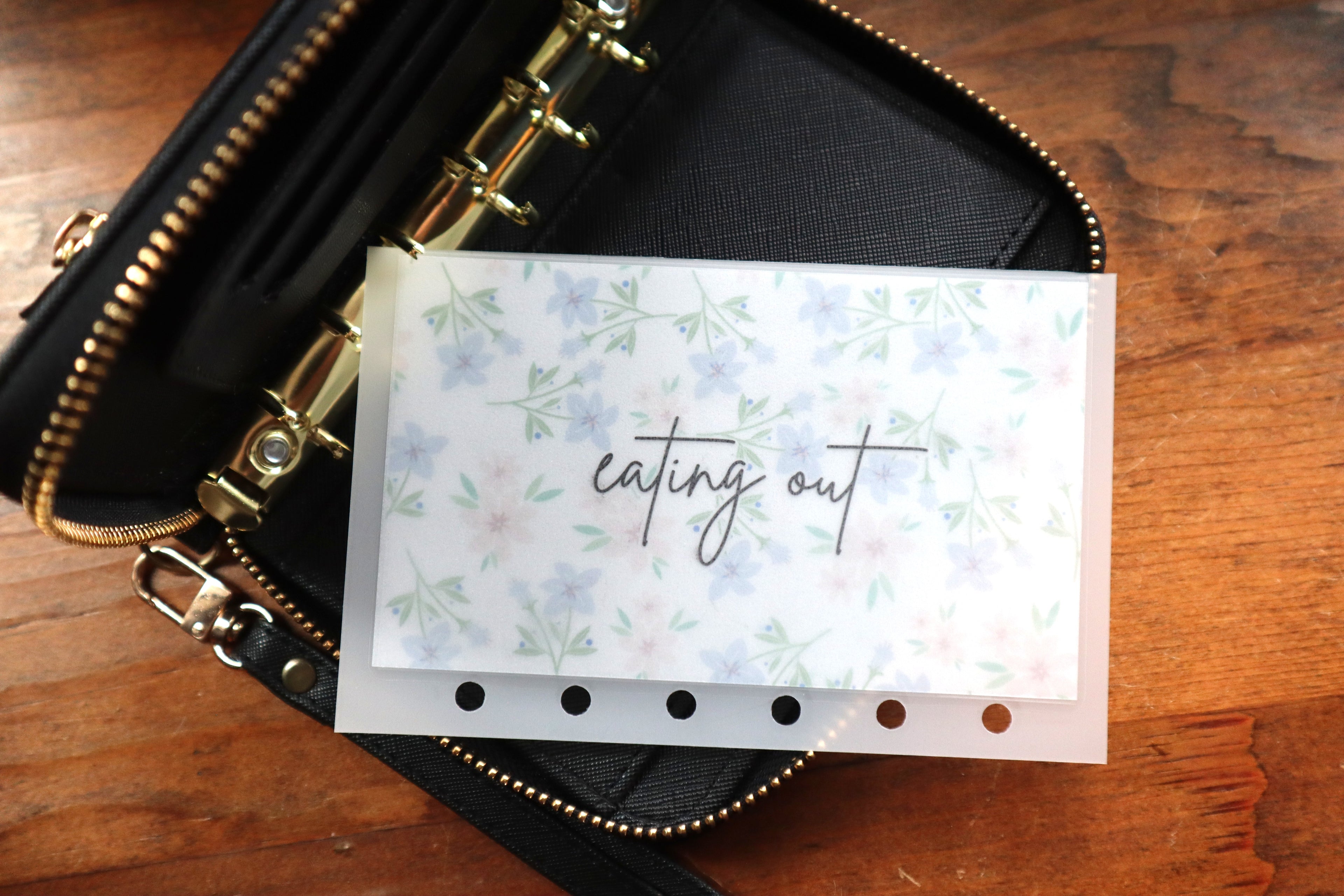 Blue Flowers A7 Cash Envelopes