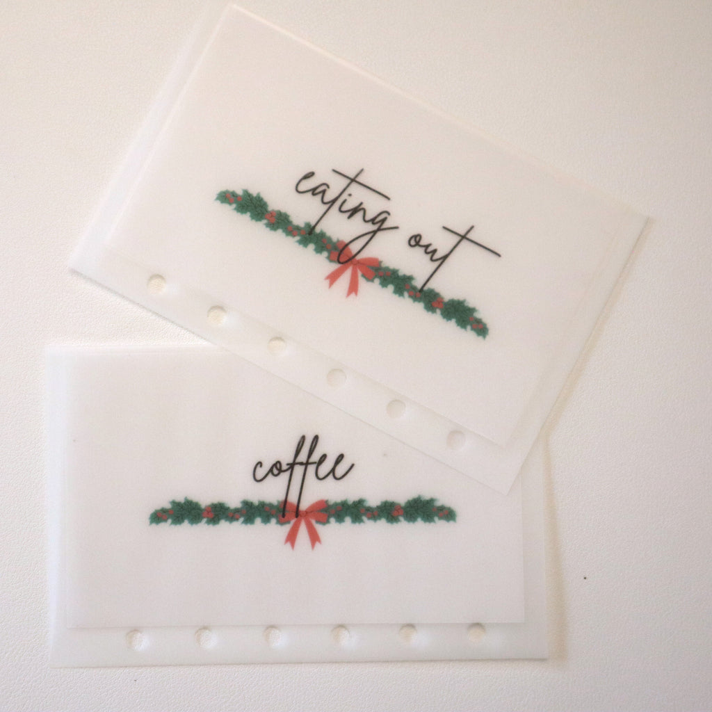 Christmas Garland A7 Cash Envelopes