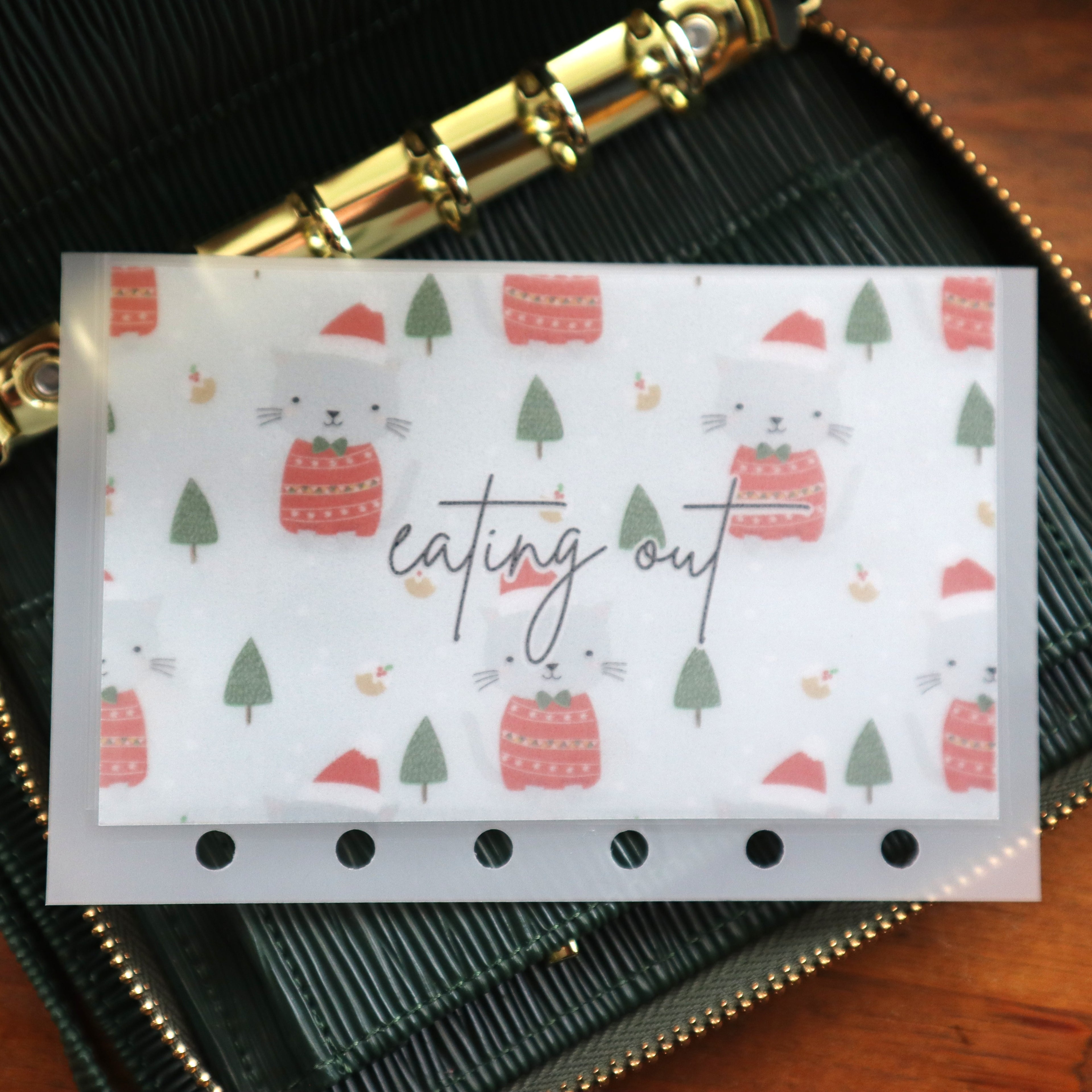 Holiday Cats A7 Cash Envelopes