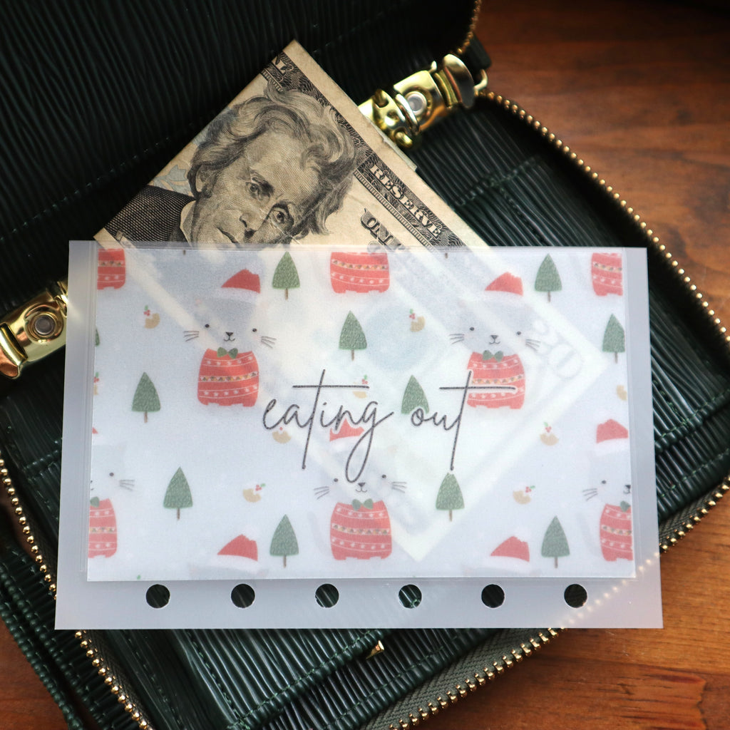 Holiday Cats A7 Cash Envelopes