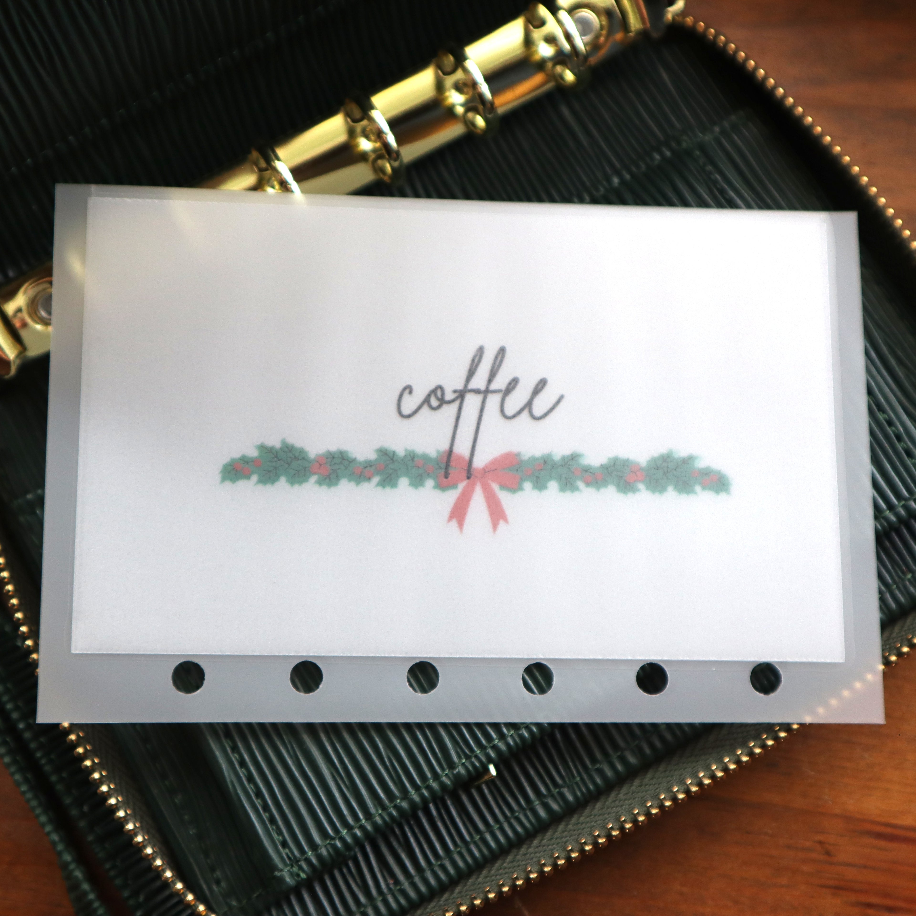 Christmas Garland A7 Cash Envelopes