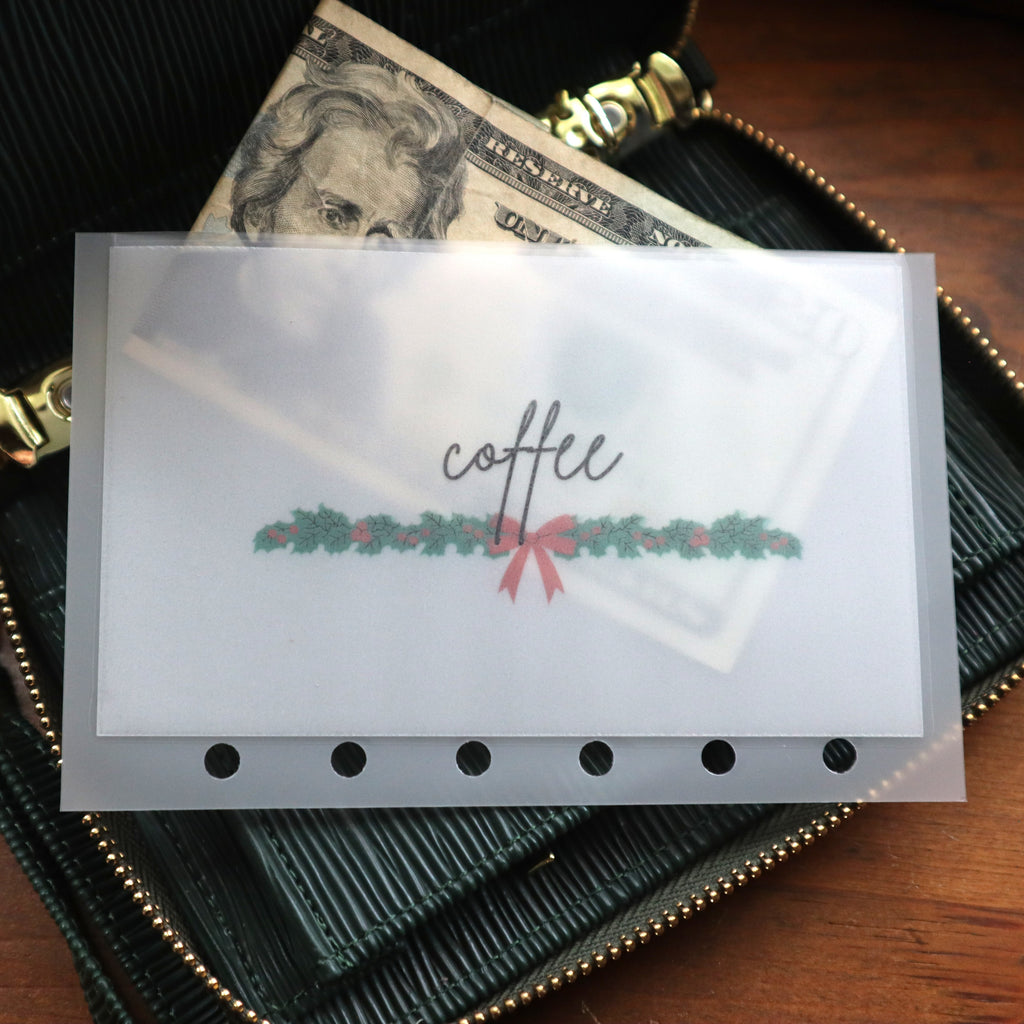 Christmas Garland A7 Cash Envelopes