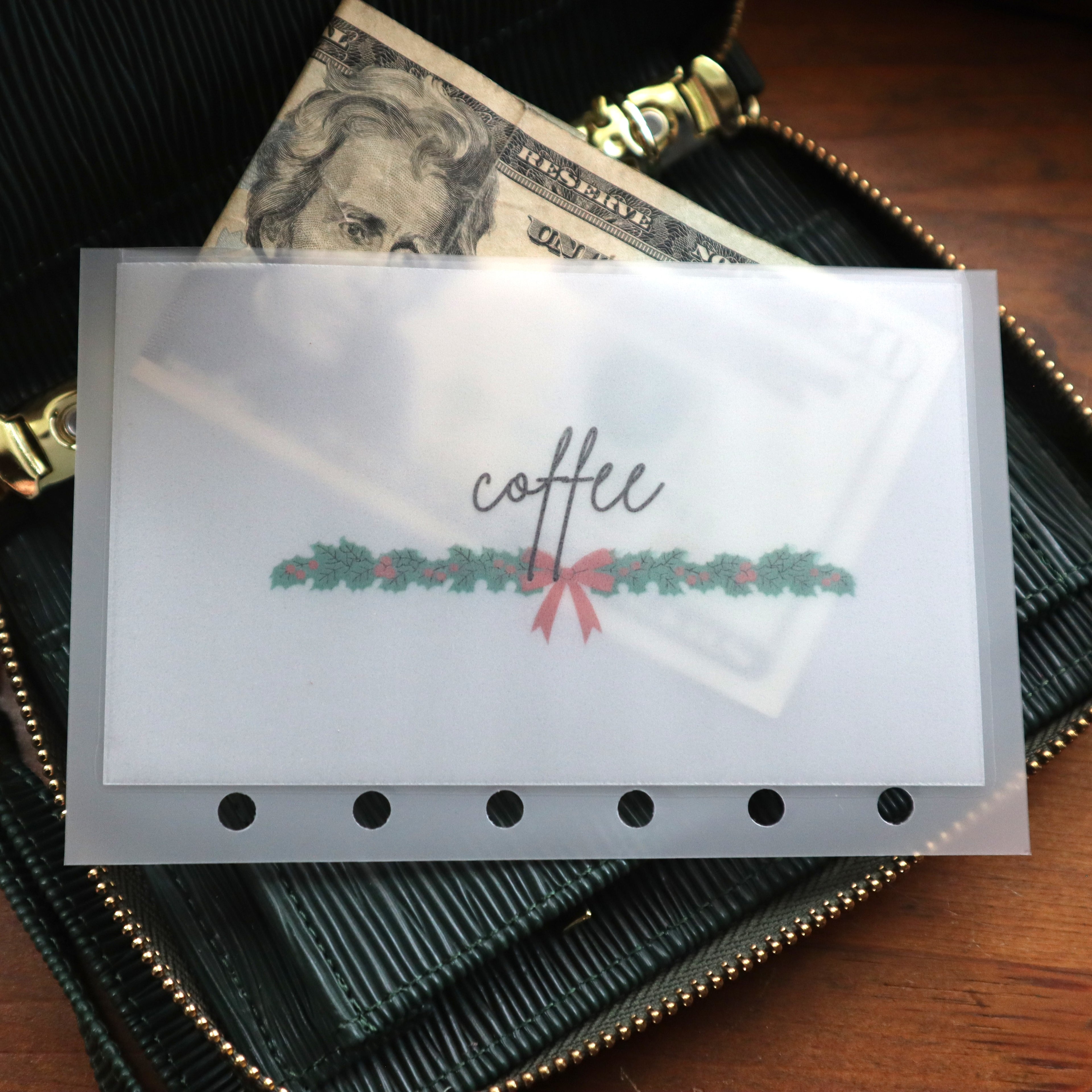 Christmas Garland A7 Cash Envelopes