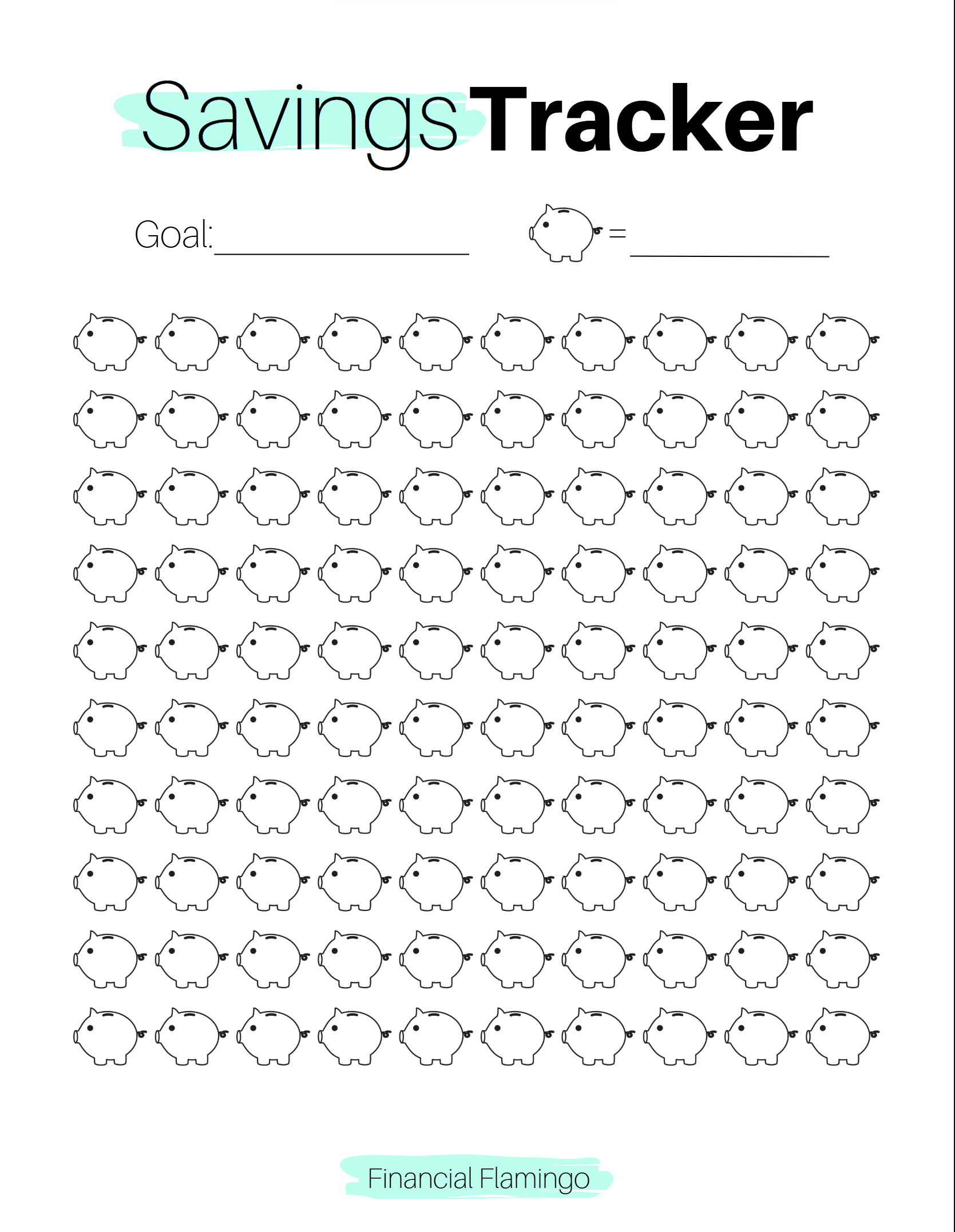 Savings Tracker (Printable)