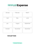 Annual Expense Tracker {Printable}