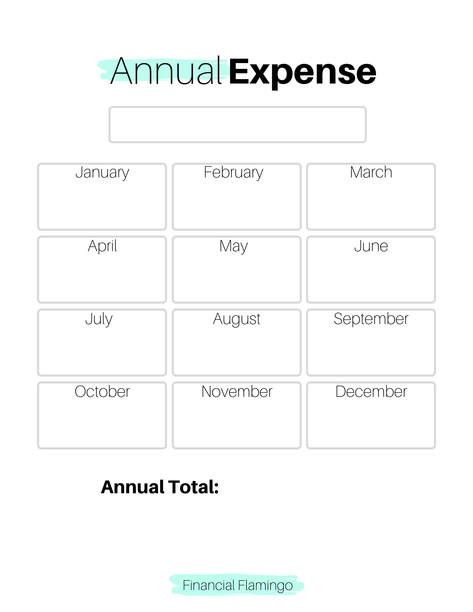 Annual Expense Tracker {Printable}