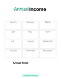 Annual Income Tracker {Printable}