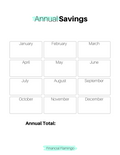 Annual Savings Tracker {Printable}