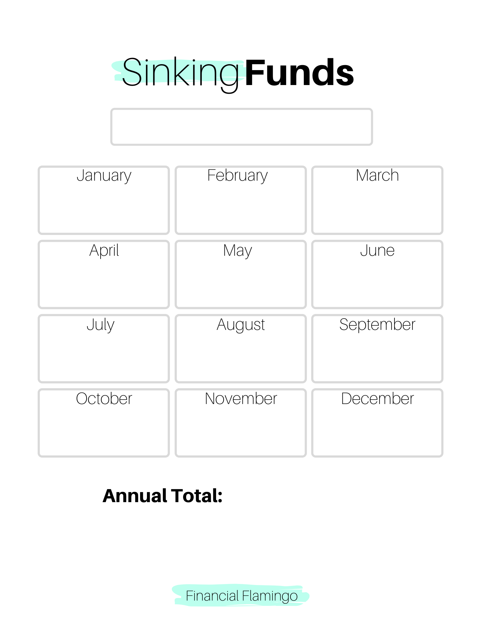 Annual Sinking Fund Tracker {Printable}