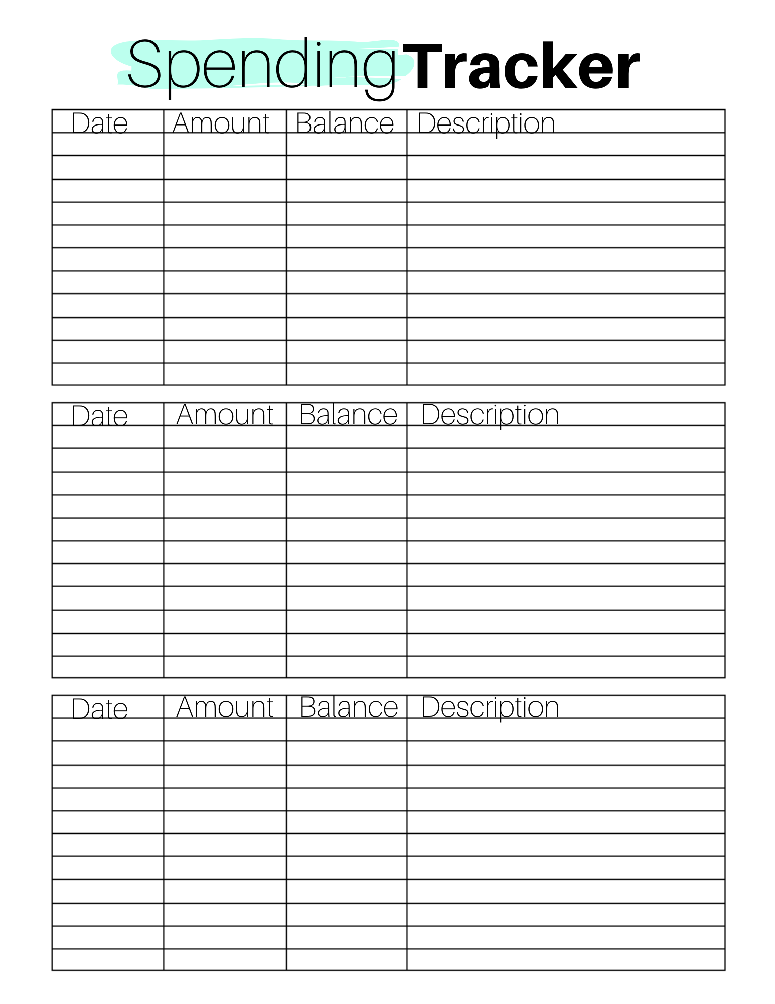Spending Tracker Bundle {Printable}